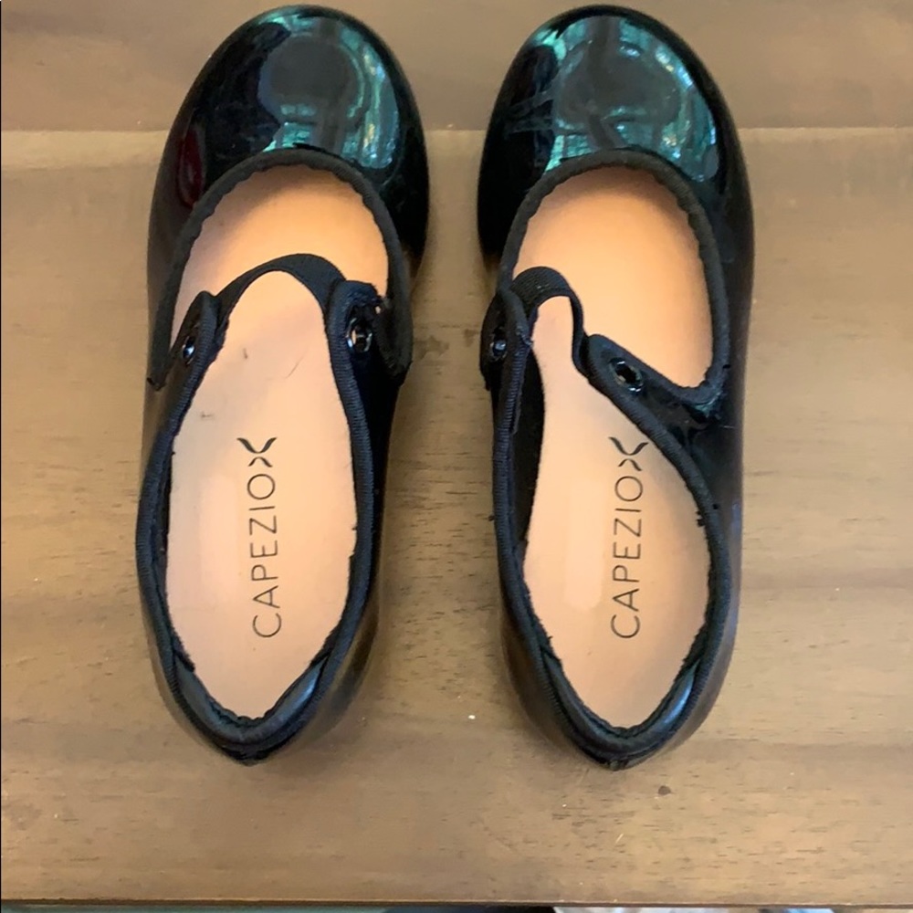 Capezio Tap Shoes Black Patent Leather